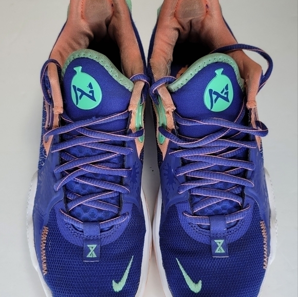 Nike Mens  PG 5 Paul George LA Drip Lapis Blue Void CW3143-400 Basketball Shoes - Picture 2 of 7